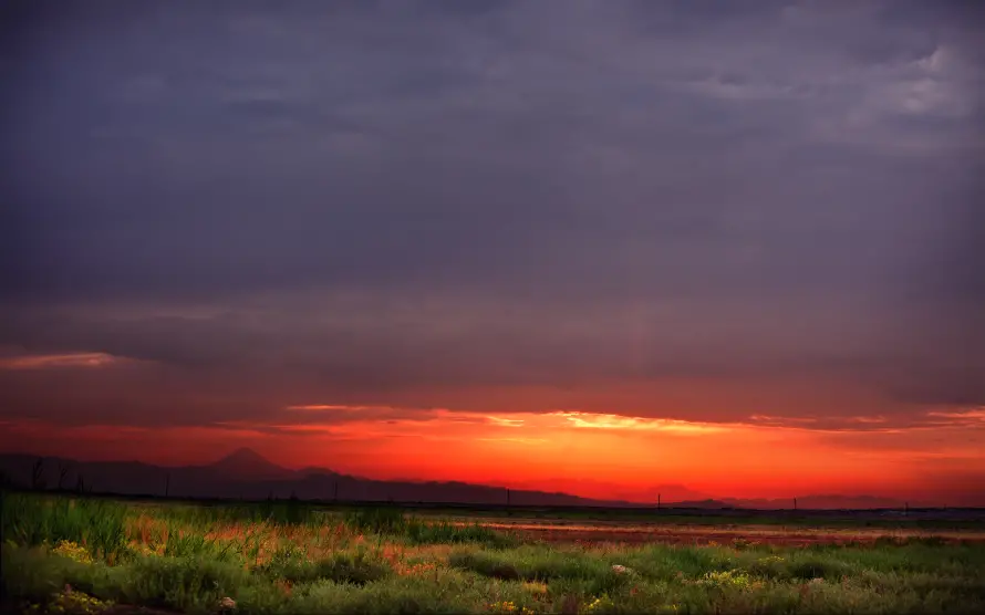 4k夕阳晚霞壁纸-夜幕降临 - 夜幕风光-晚霞景色「哲风壁纸」