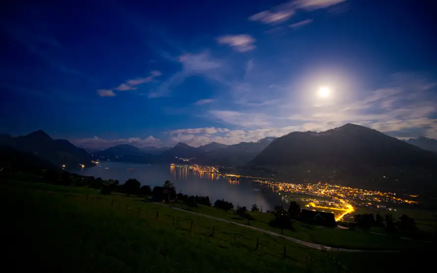 4k夜景壁纸-夕阳晚霞 - 山水-夜幕降临壁纸推荐「哲风壁纸」