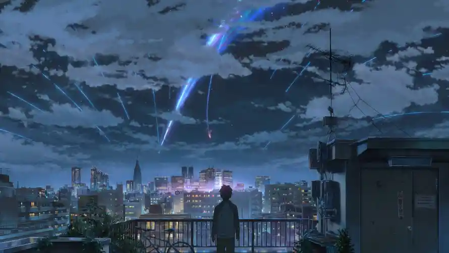 2k人物壁纸-你的名字与夜景-免费下载「哲风壁纸」