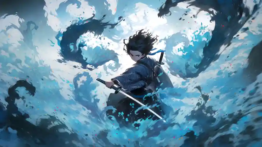 4k剑客壁纸-古风插画 - 奇幻水墨-武侠元素「哲风壁纸」