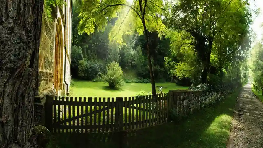 2k自然壁纸-庭院栅栏壁纸和风景-户外自然壁纸分享「哲风壁纸」