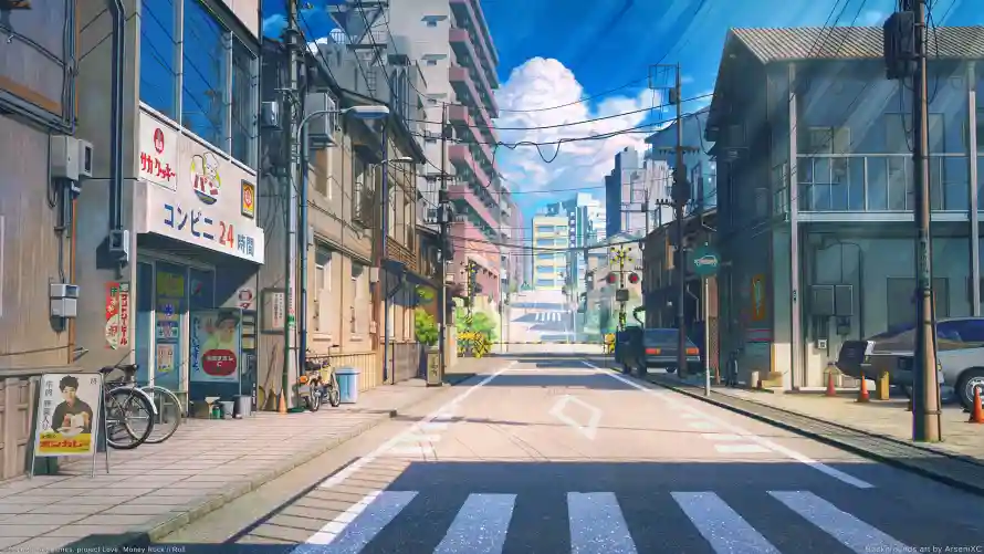 2k场景壁纸-二次元和动漫背景-夏日晴空「哲风壁纸」