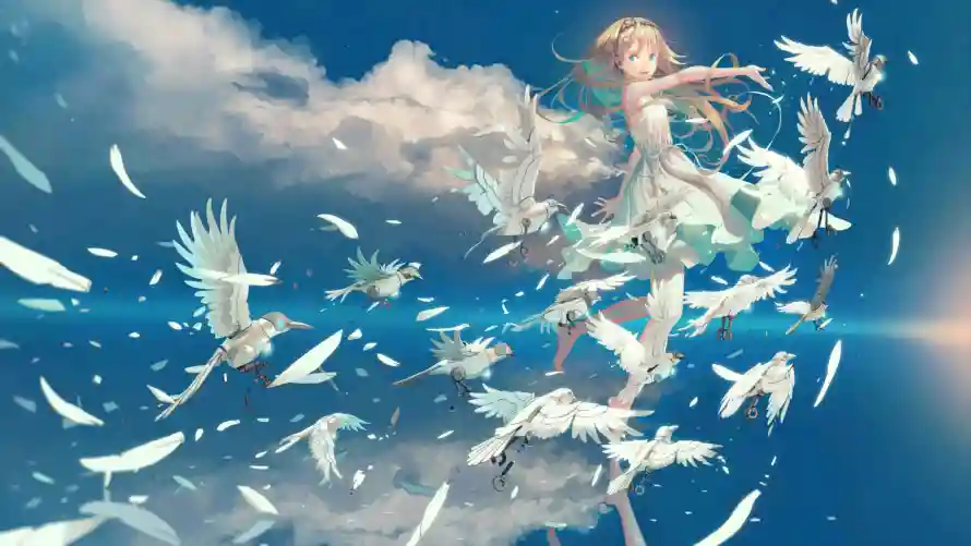 2k天空壁纸-二次元壁纸和女孩-少女插画免费下载「哲风壁纸」