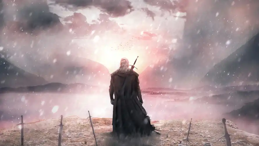 4k杰洛特壁纸-猎魔人壁纸和奇幻风景-巫师背景「哲风壁纸」