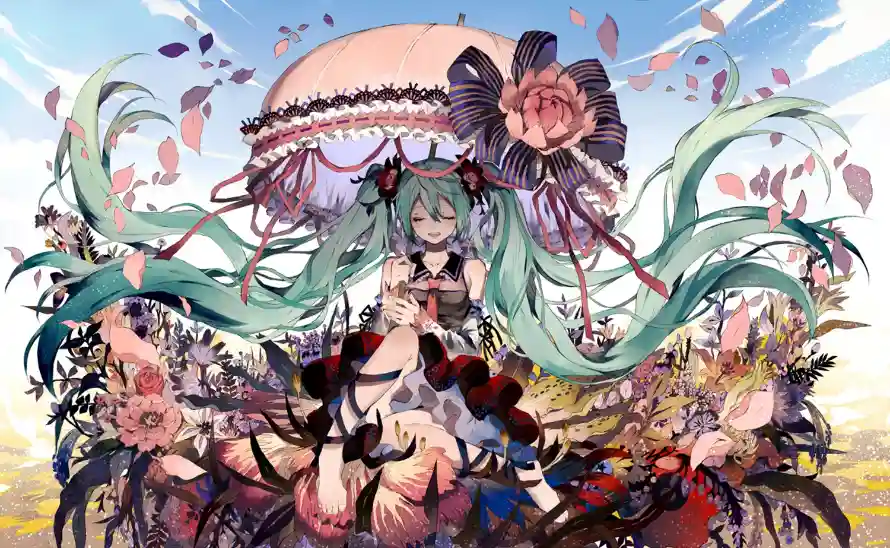 2k初音壁纸-二次元 - 初音未来-动漫插画「哲风壁纸」