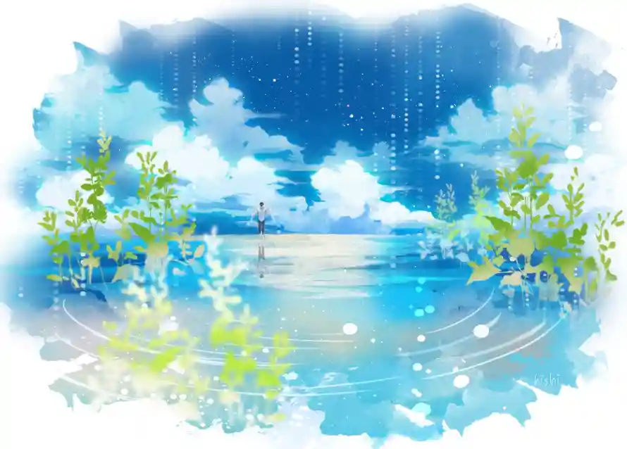 2k场景壁纸-二次元与水彩画风-清新背景「哲风壁纸」