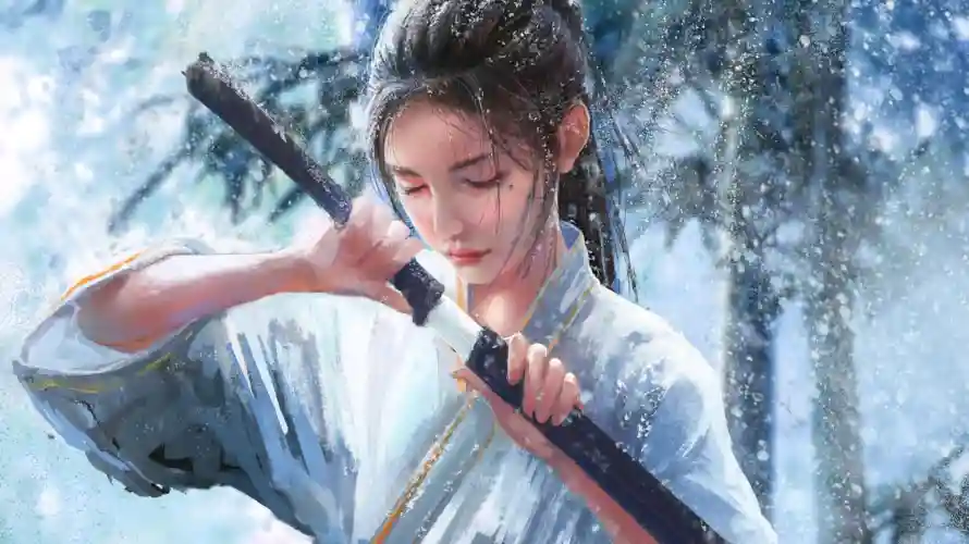 2k女孩壁纸-中式美学壁纸和武侠-冬日武侠免费下载「哲风壁纸」