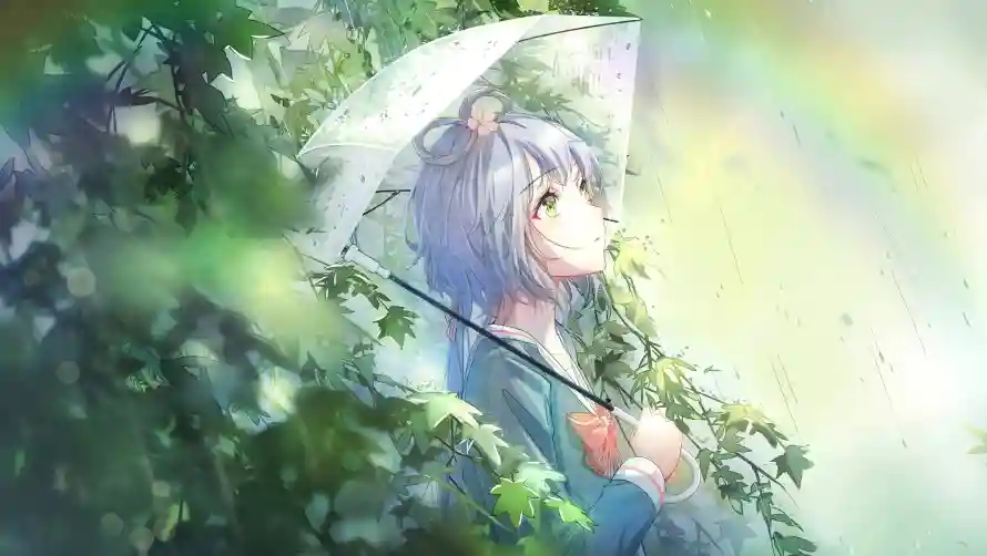 2k插画壁纸-二次元与雨天-热门的壁纸「哲风壁纸」