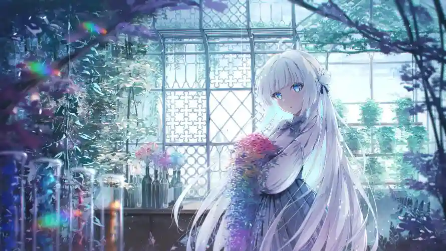 2k女孩壁纸-二次元 - 少女插画-梦幻场景「哲风壁纸」