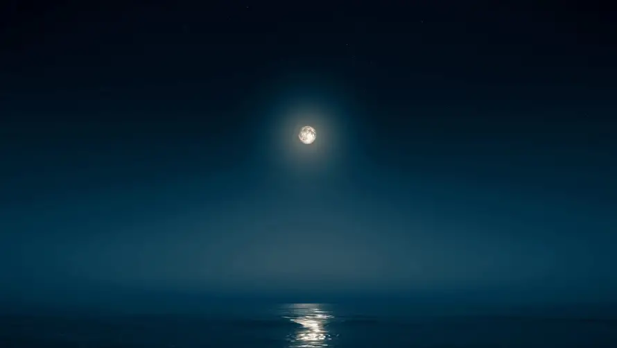 2k夜晚壁纸-月光倒影 - 月夜-自然月色热门的壁纸「哲风壁纸」