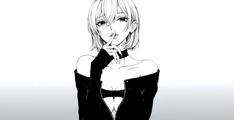 6k动漫壁纸-少女插画和少女-指唇动作壁纸分享「哲风壁纸」