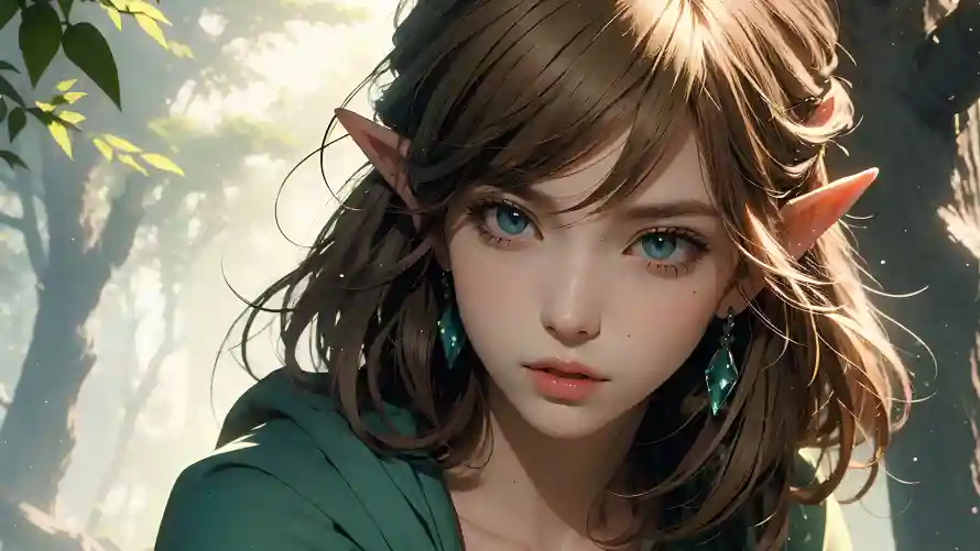 2k精灵壁纸-奇幻精灵壁纸和美女-尖耳少女免费下载「哲风壁纸」