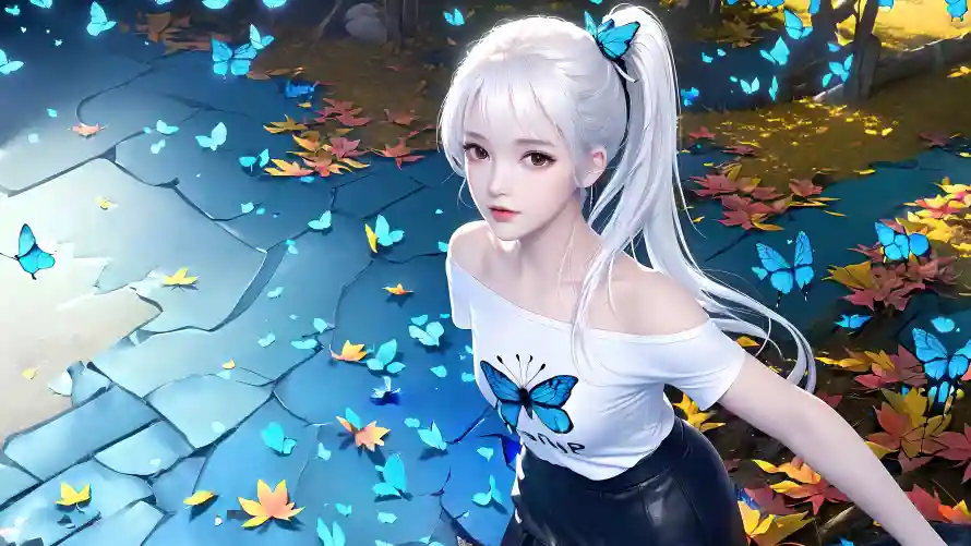 4k清纯壁纸-清纯少女与白发-白发少女壁纸分享「哲风壁纸」