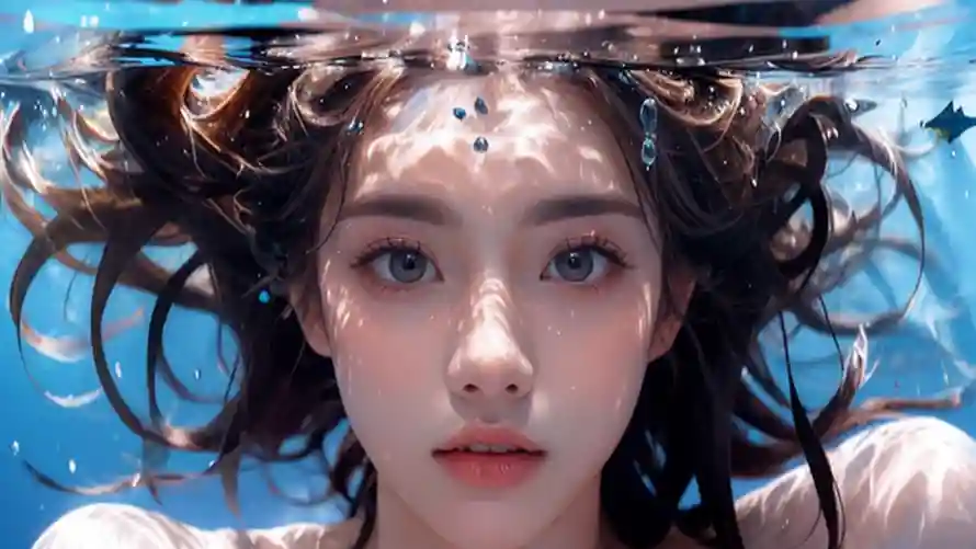 2k少女壁纸-水少女和水-少女水元素免费下载「哲风壁纸」