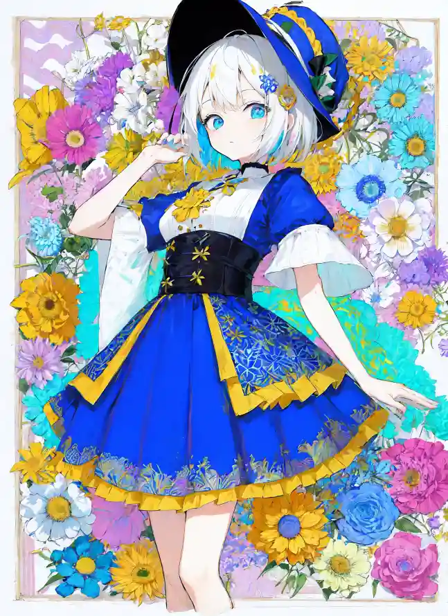 4k女孩壁纸 - 花境 - 花朵 - 花海「哲风壁纸」