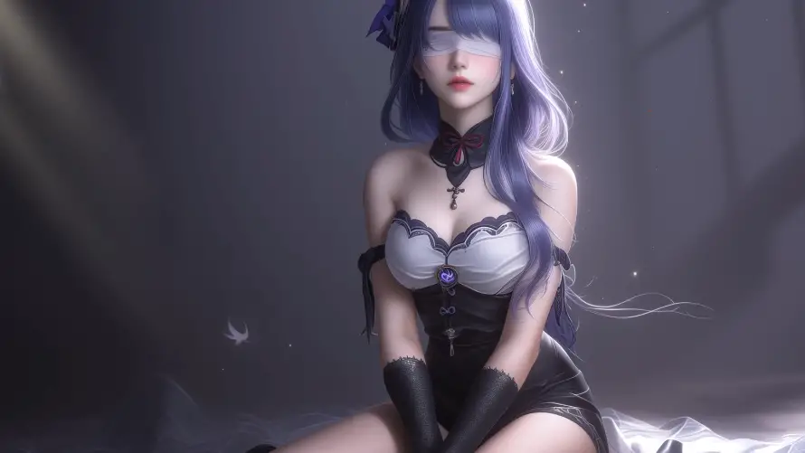 2k女孩壁纸-动漫插画 - 蒙眼-暗黑风格热门的壁纸「哲风壁纸」