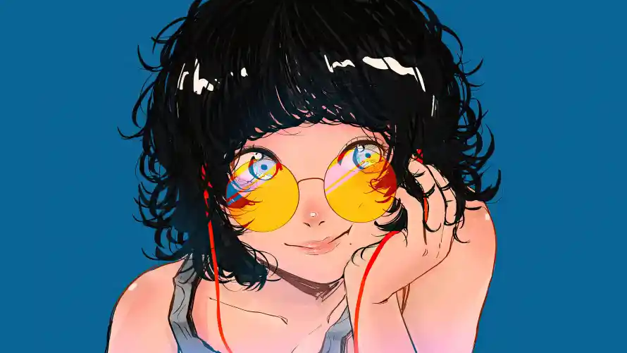 4k眼镜壁纸 - 少女 - 热门壁纸 - wallpaper「哲风壁纸」