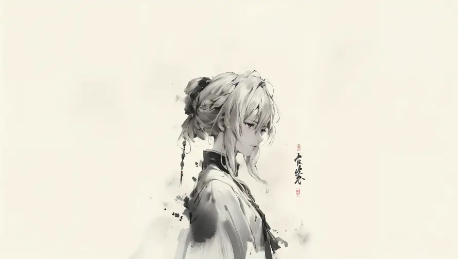 4k少女壁纸 - 水墨 - 国风 - wallpaper「哲风壁纸」
