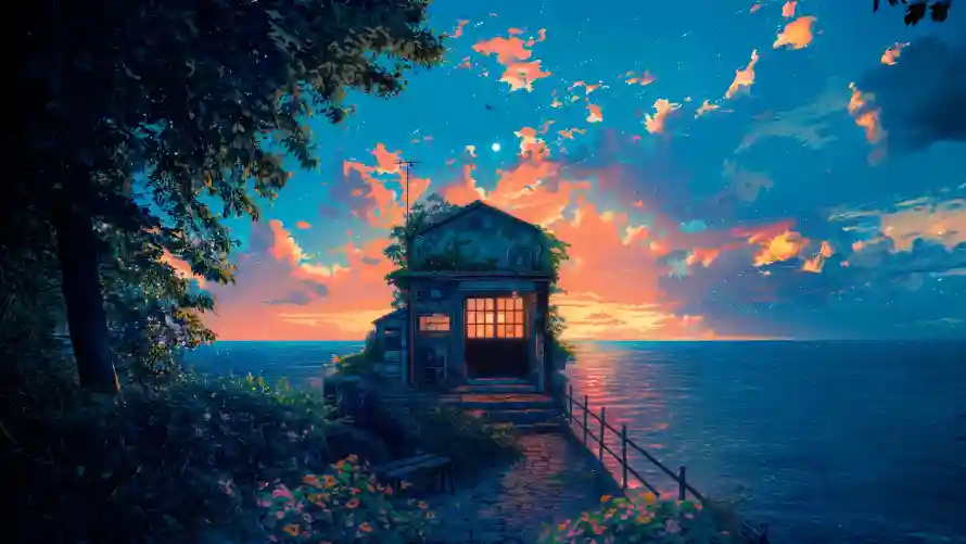 4k夕阳壁纸-夕阳余晖壁纸和海边-暮色海景壁纸推荐「哲风壁纸」
