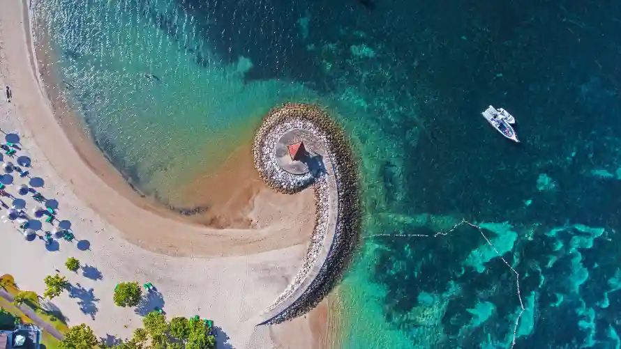 4k自然壁纸-海滨背景和风景-海滩航拍免费下载「哲风壁纸」