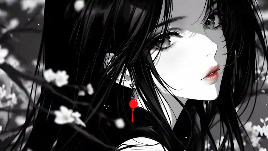4k水墨壁纸-古风插画和国风插画-国风美女「哲风壁纸」