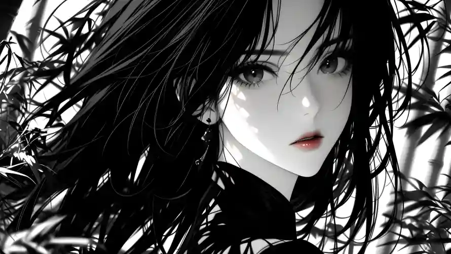 4k水墨壁纸-古典美女 - 国风元素-国风插画「哲风壁纸」