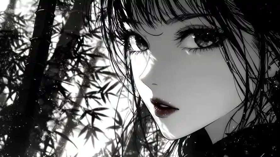 4k水墨壁纸-古风美女 - 国风插画-国风美女「哲风壁纸」