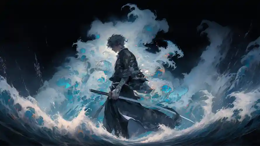 4k刀光壁纸-暗黑系与插图-动漫角色免费下载「哲风壁纸」