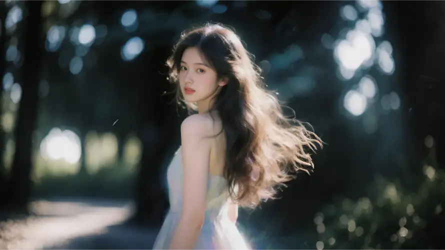 4k回眸壁纸 - 白衣美女 - 热门壁纸 - wallpaper「哲风壁纸」