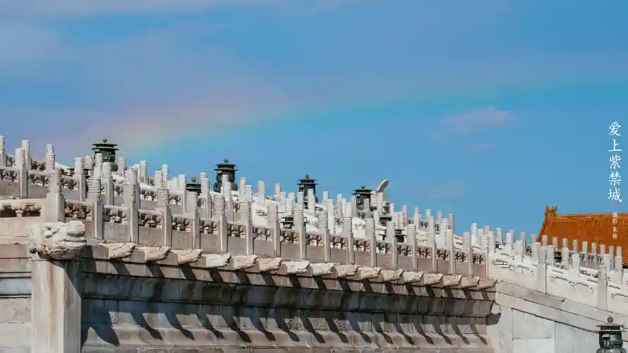 3k彩虹壁纸-紫禁城 - 故宫彩虹-彩虹古建筑「哲风壁纸」