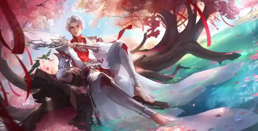 8k诸葛亮壁纸-古风皮肤 - 桃花场景-武陵仙君「哲风壁纸」