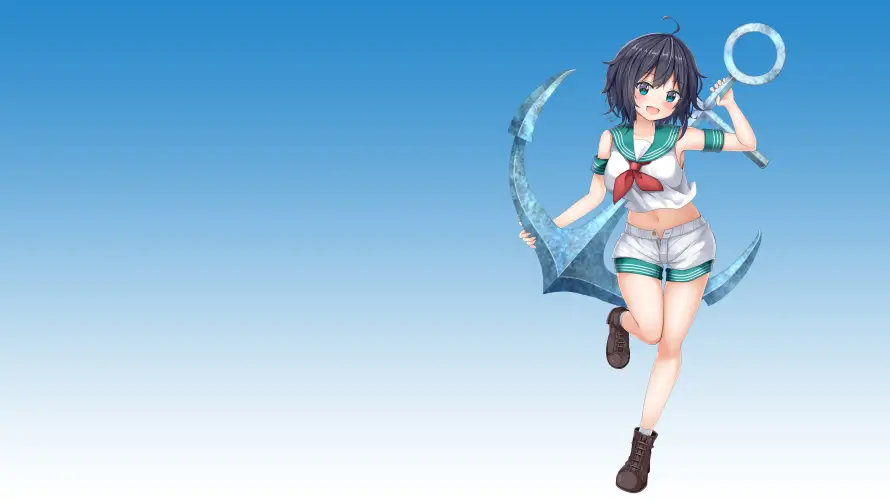 4k水手服壁纸-美少女壁纸和清新动漫-蓝天背景「哲风壁纸」
