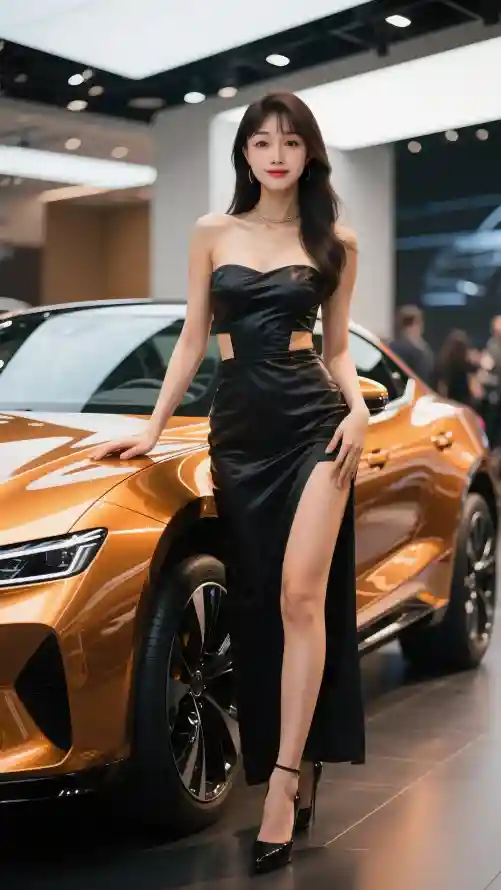 4k美女壁纸 - 车模 - 展厅车模 - 时尚车模「哲风壁纸」