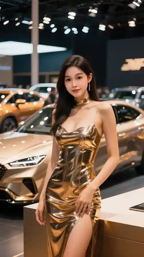 4k美女壁纸 - 车展 - 车模 - 时尚车模「哲风壁纸」