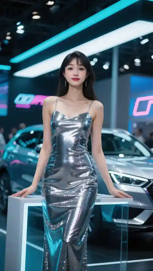 4k时尚壁纸 - 美女 - 车展 - 车模「哲风壁纸」
