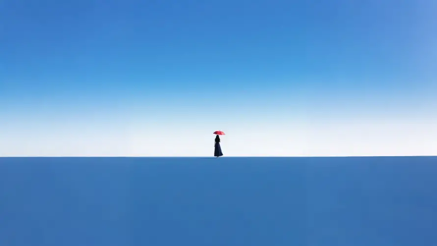 4k简约壁纸 - 独行 - 天际线 - wallpaper「哲风壁纸」