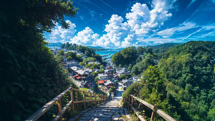 4k晴空壁纸 - 滨海小镇 - 热门壁纸 - wallpaper「哲风壁纸」