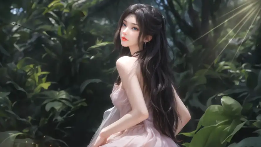 2k回眸壁纸-光影回眸与美女-户外写真壁纸分享「哲风壁纸」