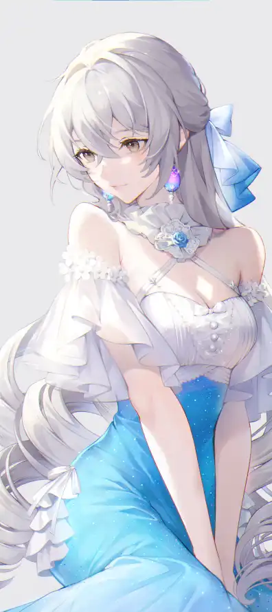 4k二次元壁纸 - 灰头发 - 美少女 - 蝴蝶结「哲风壁纸」