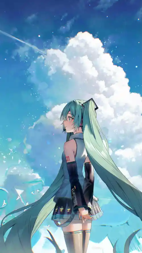 4k天空壁纸 - 插画 - 二次元 - 初音未来「哲风壁纸」