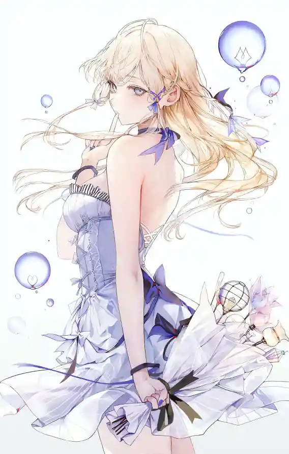 4k气泡壁纸 - 花束 - 梦幻背景 - 气泡少女「哲风壁纸」