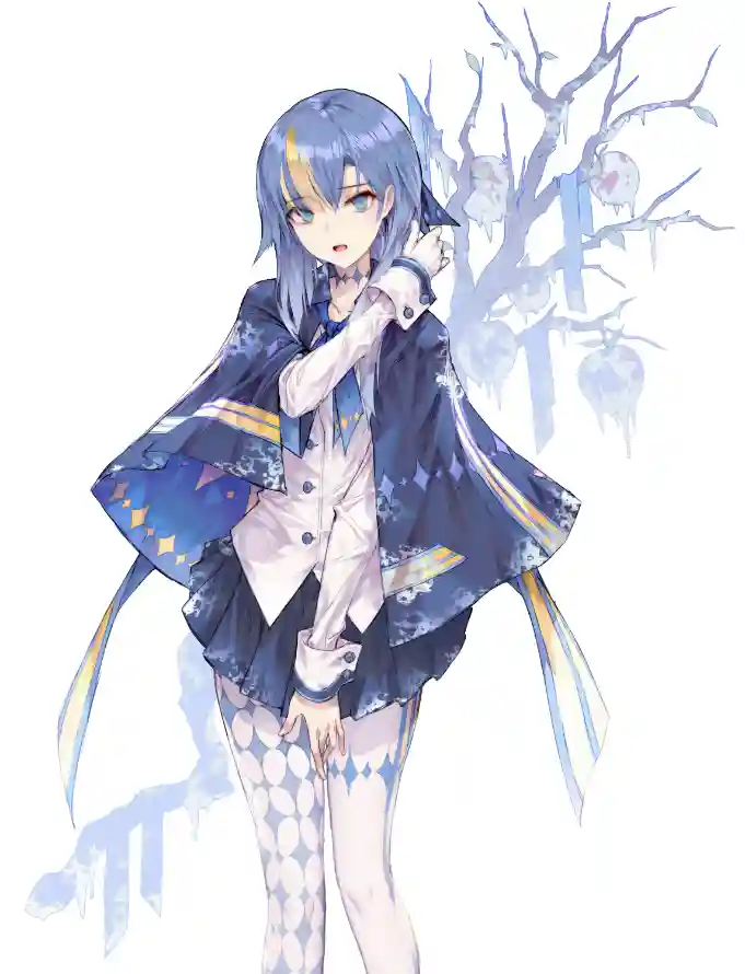 4k披风壁纸 - 美少女 - 披风美少女 - 冬日枯树插画「哲风壁纸」