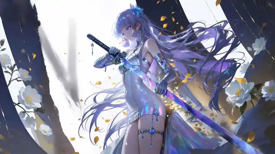 4k原神壁纸-水墨风和稻妻-刀剑少女壁纸分享「哲风壁纸」