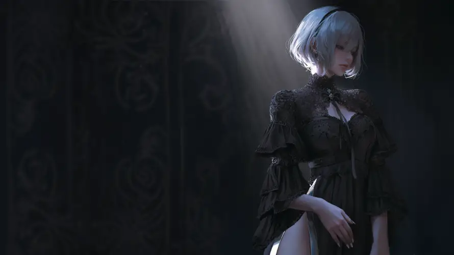 4k尼尔壁纸 - 自动人形2B - 热门壁纸 - wallpaper「哲风壁纸」