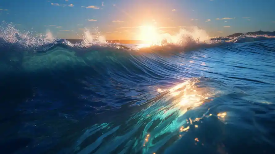 5k波浪壁纸-蔚蓝海洋 - 海水-阳光海水壁纸分享「哲风壁纸」