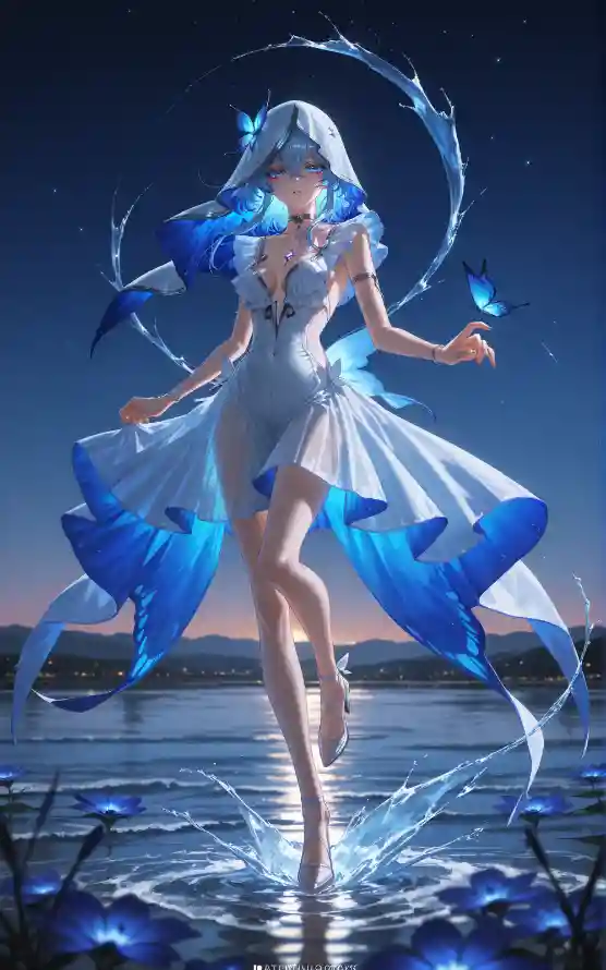 4k光影壁纸 - 夜景 - 少女 - 梦幻「哲风壁纸」