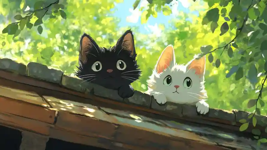 4k夏日树荫壁纸 - 墙头小猫 - 热门壁纸 - wallpaper「哲风壁纸」
