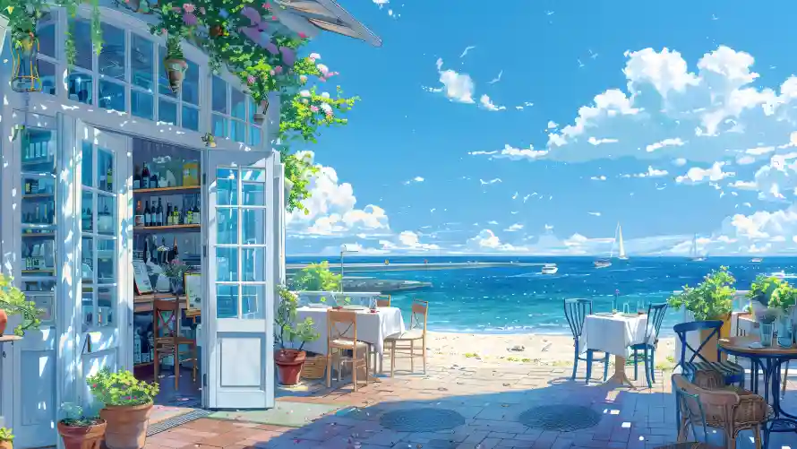 4k夏日海边壁纸-夏日风情与户外场景-海景背景「哲风壁纸」