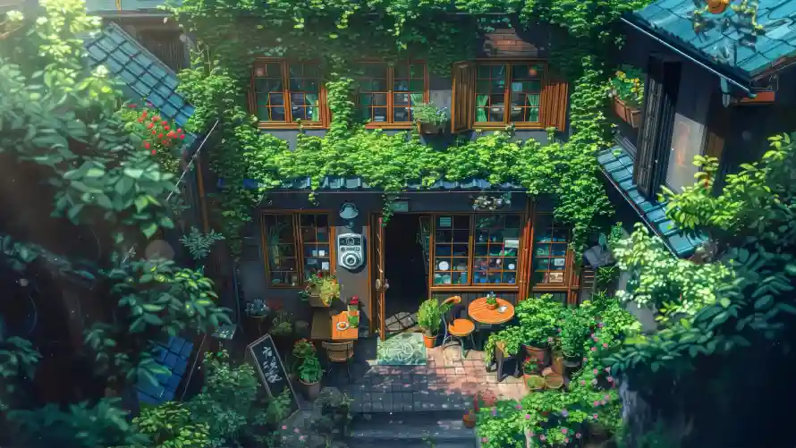 4k藤曼壁纸 - 自然景观 - 绿植环绕 - 传统建筑「哲风壁纸」