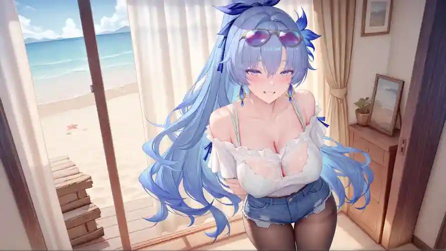 3k美女壁纸-动漫少女 - 蓝发-少女形象壁纸分享「哲风壁纸」